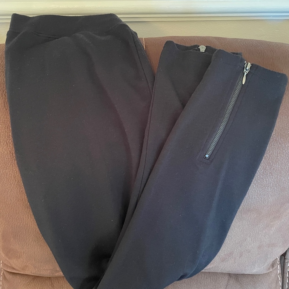Apostrophe Black Zipper Leggings